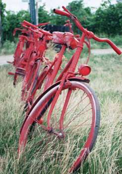 Red bicycles